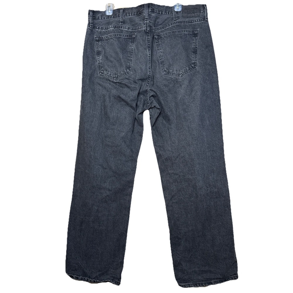 Abercrombie & Fitch Jeans Authentic Rigid Baggy Men's Black 36x32 Y2k Skater - Picture 2 of 9